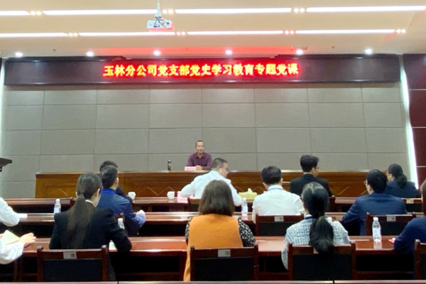 中小擔保領(lǐng)導赴玉林分公司講授黨課